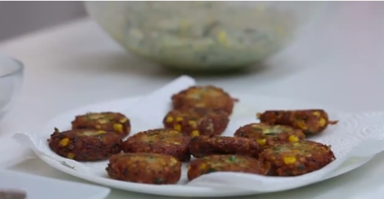 كباب العدس والزيتون والذرة