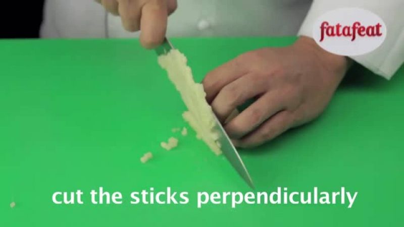 Lesson: Cutting potatoes into fine dice - Fatafeat Academy - Fatafeat