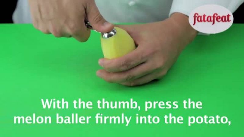 Lesson: Cutting potatoes into large balls - Fatafeat Academy - Fatafeat