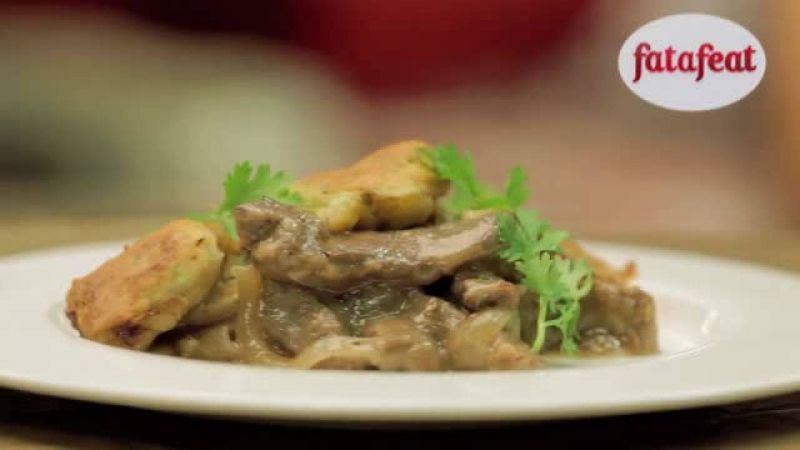 ستيك مع سكونز الأعشاب - ملح وفلفل - فتافيت