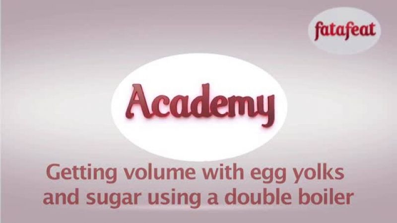 Lesson: Getting volume with egg yolks and sugar using a double boiler