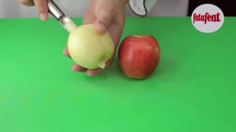 Lesson: Coring apples and hard fruits using a melon corer - Fatafeat…