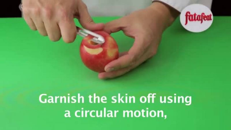 Lesson: Peeling apples using a peeler - Fatafeat Academy - Fatafeat