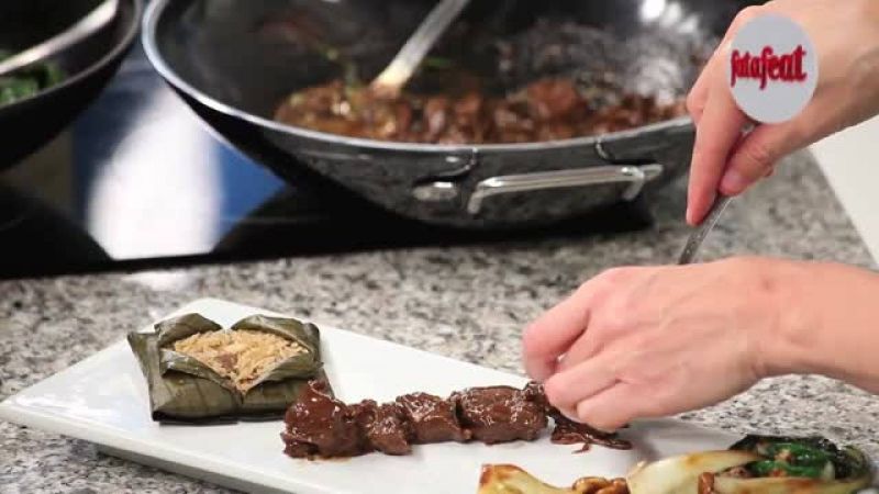 لحم الضأن الصيني و الأرز المبخر بورق الموز و البوك تشوي مع…