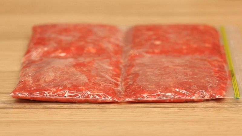 كيف نقسم اللحم المفروم أثناء التخزين