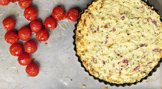 البطاطس والجبن المخبوزان