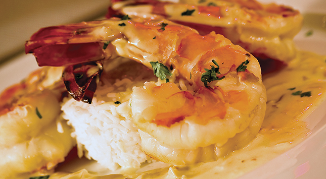 روبيان بالثوم الحلو المشوي في الفرن