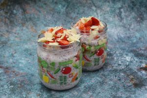 حلى الشوفان بالفراولة