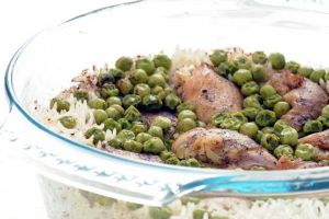 الأرز المطهو بالفرن مع الدجاج