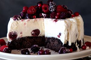 كيكة الآيس كريم بالبراونيز