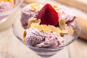 اّيسكريم اللبن بالتوتيات