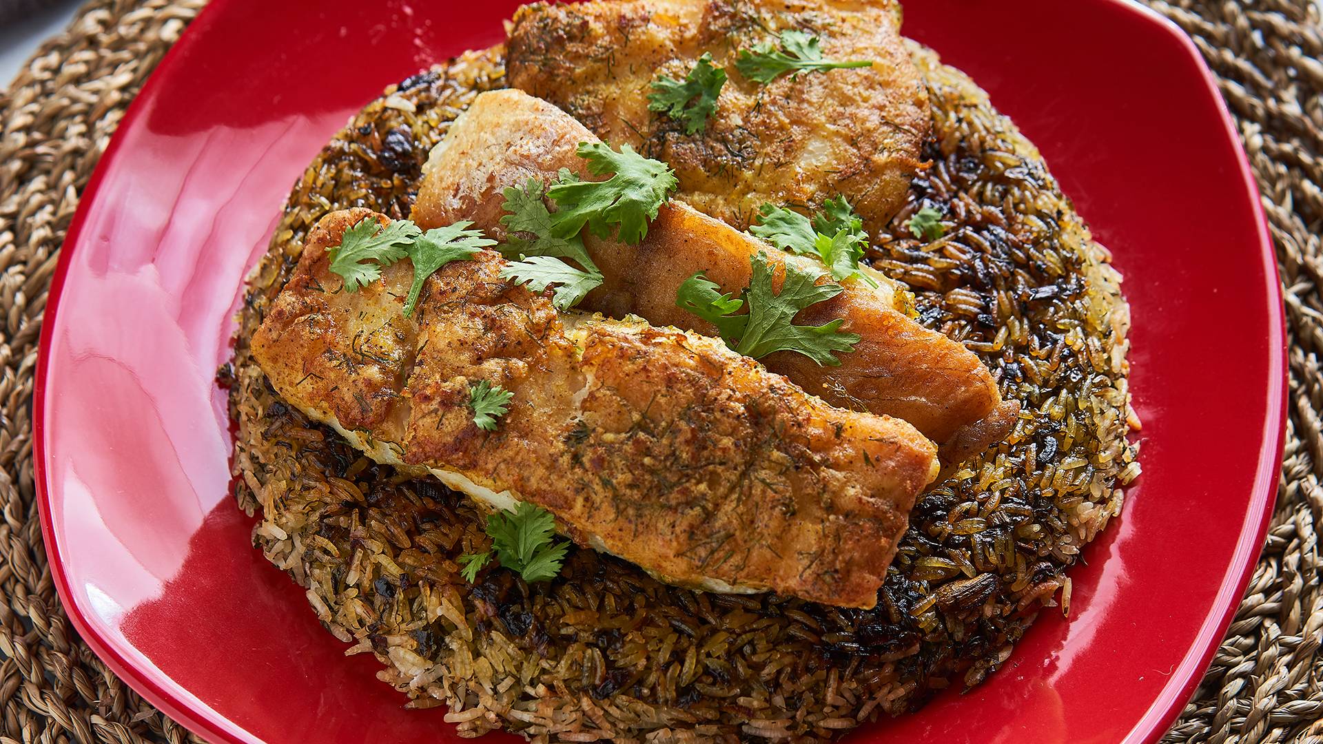 أرز فارسي بالسمك